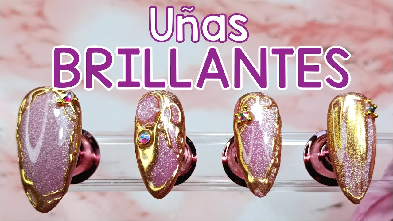 Uñas BONITAS Y BRILLANTES ✨ Efecto CAT EYE, Efecto ESPEJO y RELIEVE con GEL DE CONSTRUCCIÓN