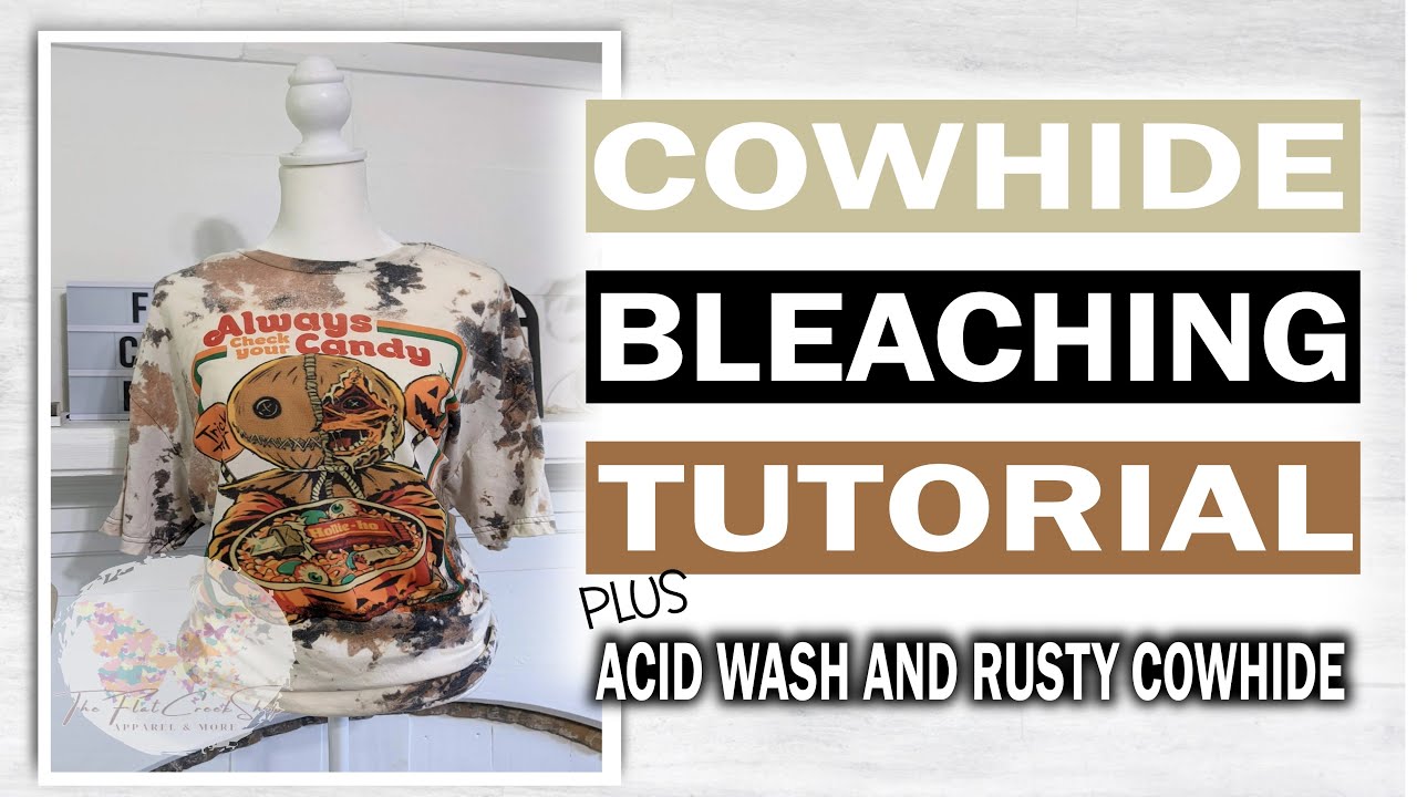 Cowhide Bleaching Tutorial | Acid Wash Bleaching | Rusty Cowhide Bleaching for Shirts | Sublimation