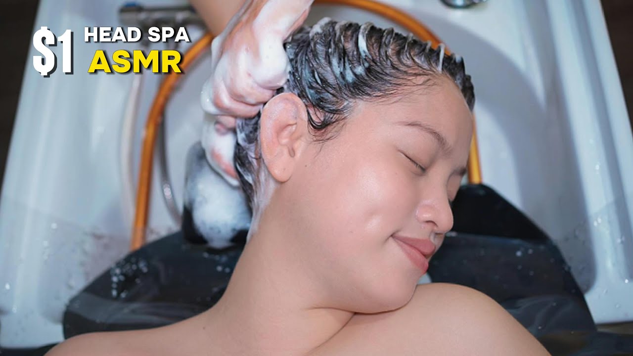 $1 Head Spa ASMR in Da Nang, Vietnam | Real Spa Sounds (No Talking) 🔥