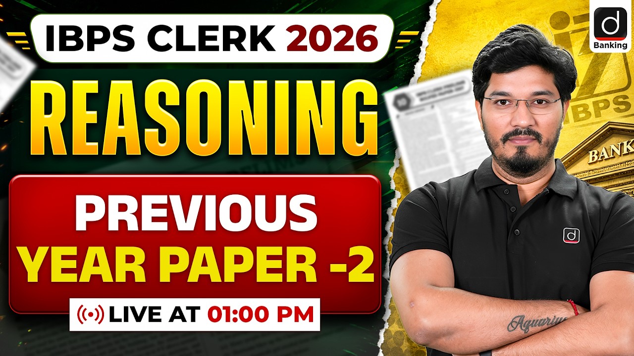IBPS Clerk 2026 | IBPS Clerk Previous Year paper -2 | IBPS Clerk Reasoning | by Shantanu Sir