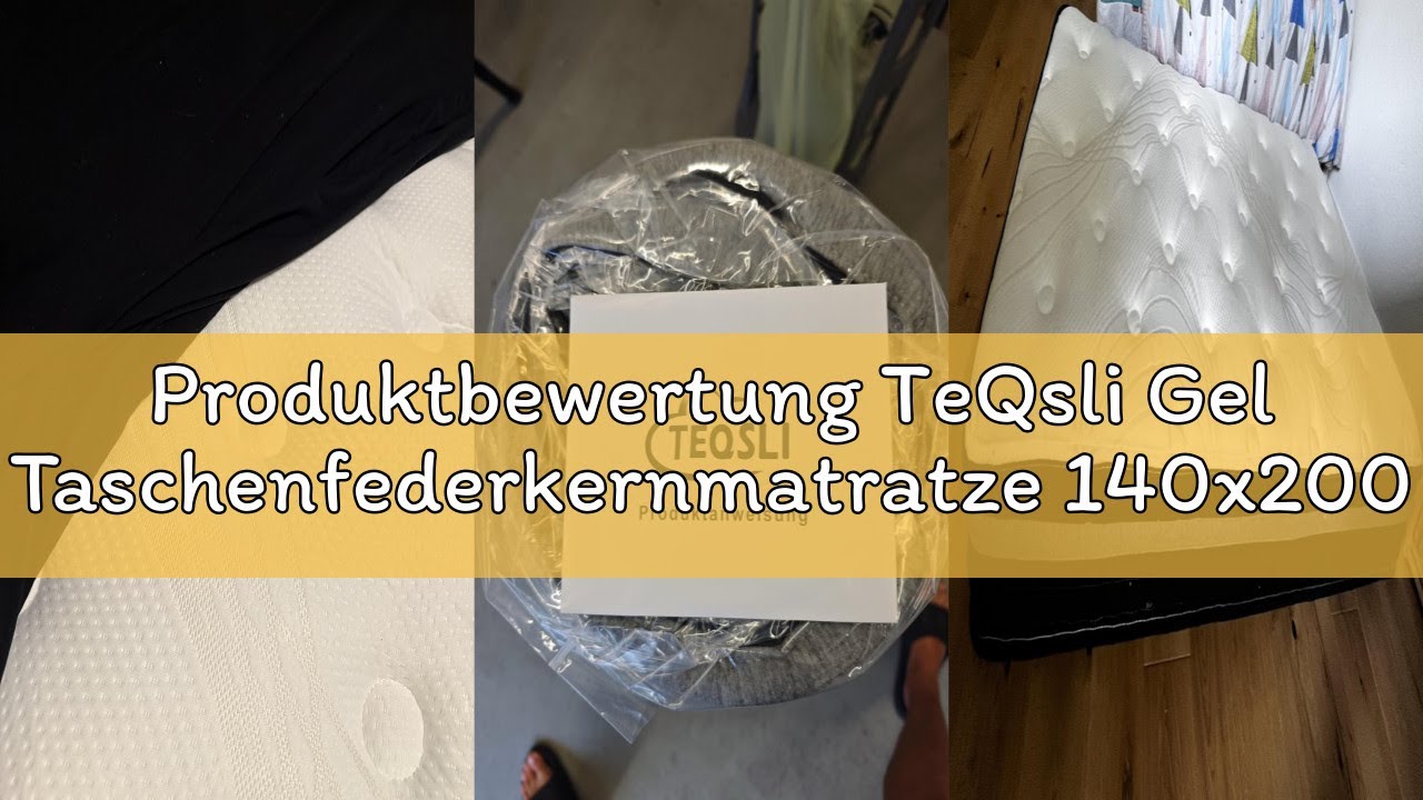 Produktbewertung TeQsli Gel Taschenfederkernmatratze 140x200 cm 25 cm H&ouml;he 9-Zonen Matratze H3 H4 H&auml;
