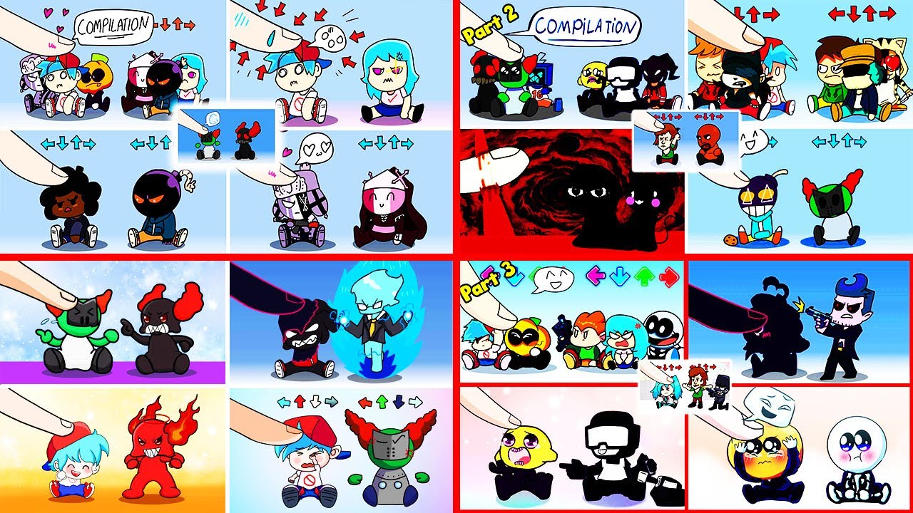 The Best Friday Night Funkin' Animations On YouTube - Anime Chibi Fnf vs Finger Compilation !