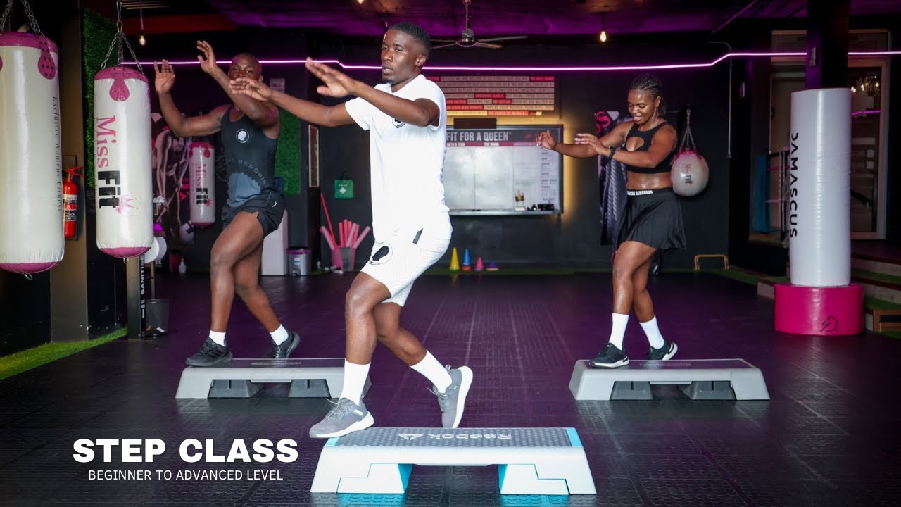 20-MIN COMPLEX/Advanced Cardio Step Aerobics - High Energy Cardio Step with Khutso