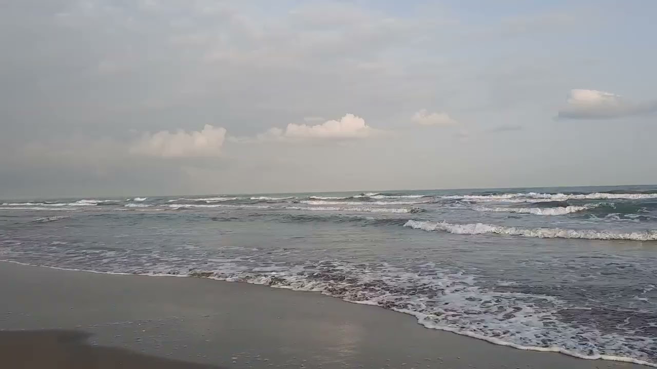 ASMR SEA WAVE SOUND - CLOUDY WEATHER OVER THE SEA.