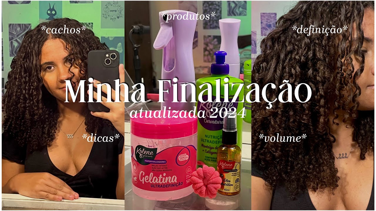 MINHA FINALIZAÇÃO ATUALIZADA💕 | definição, cachos, volume, produtos e dicas