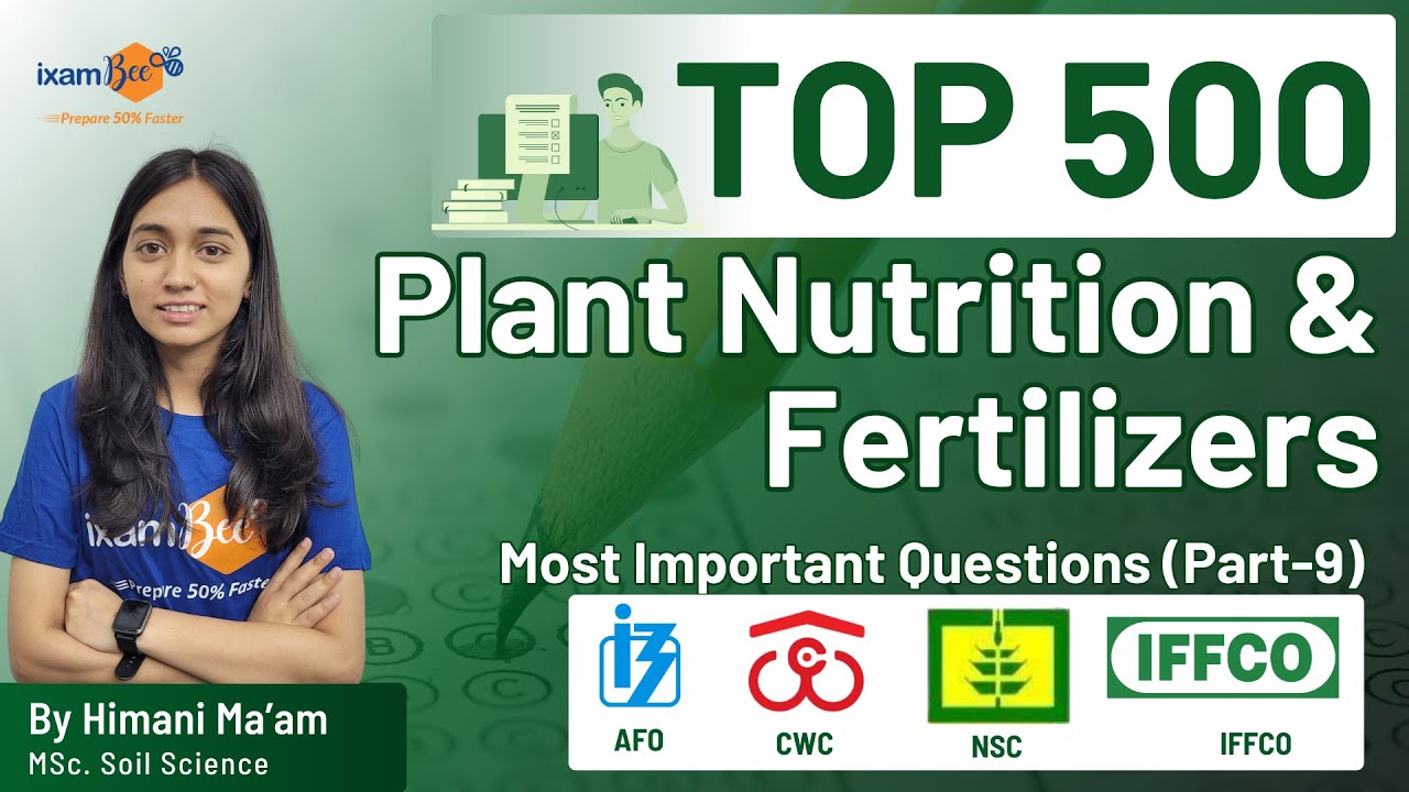 CWC 2023 | NSC 2023 | IFFCO 2023 | IBPS AFO 2023 | Plant Nutrition and Fertilizers | Agriculture