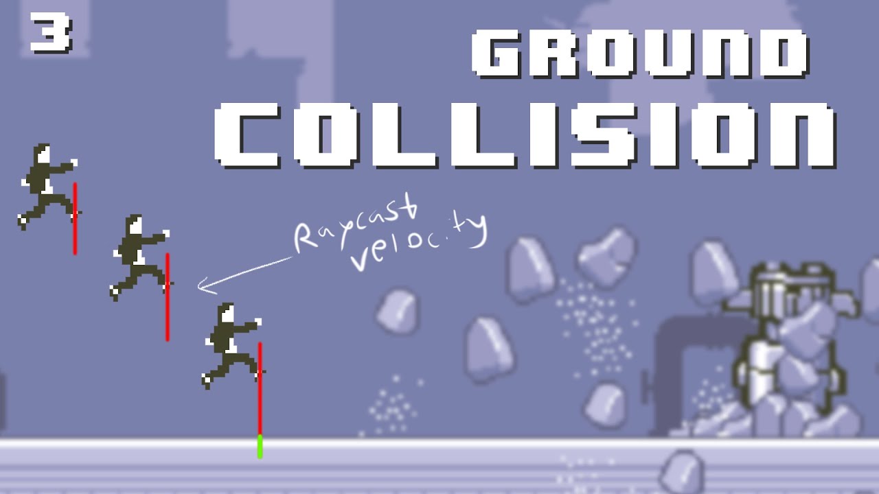 Ground Collision Raycasting | MAKE AN INFINITE RUNNER game like CANABALT #3  | Unity How to Tutorial