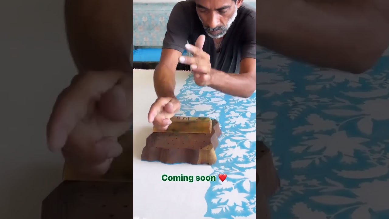 Mesmerizing Hand Block Printing Art 🖐️ | Indian Craftsmanship at its Best! #shorts