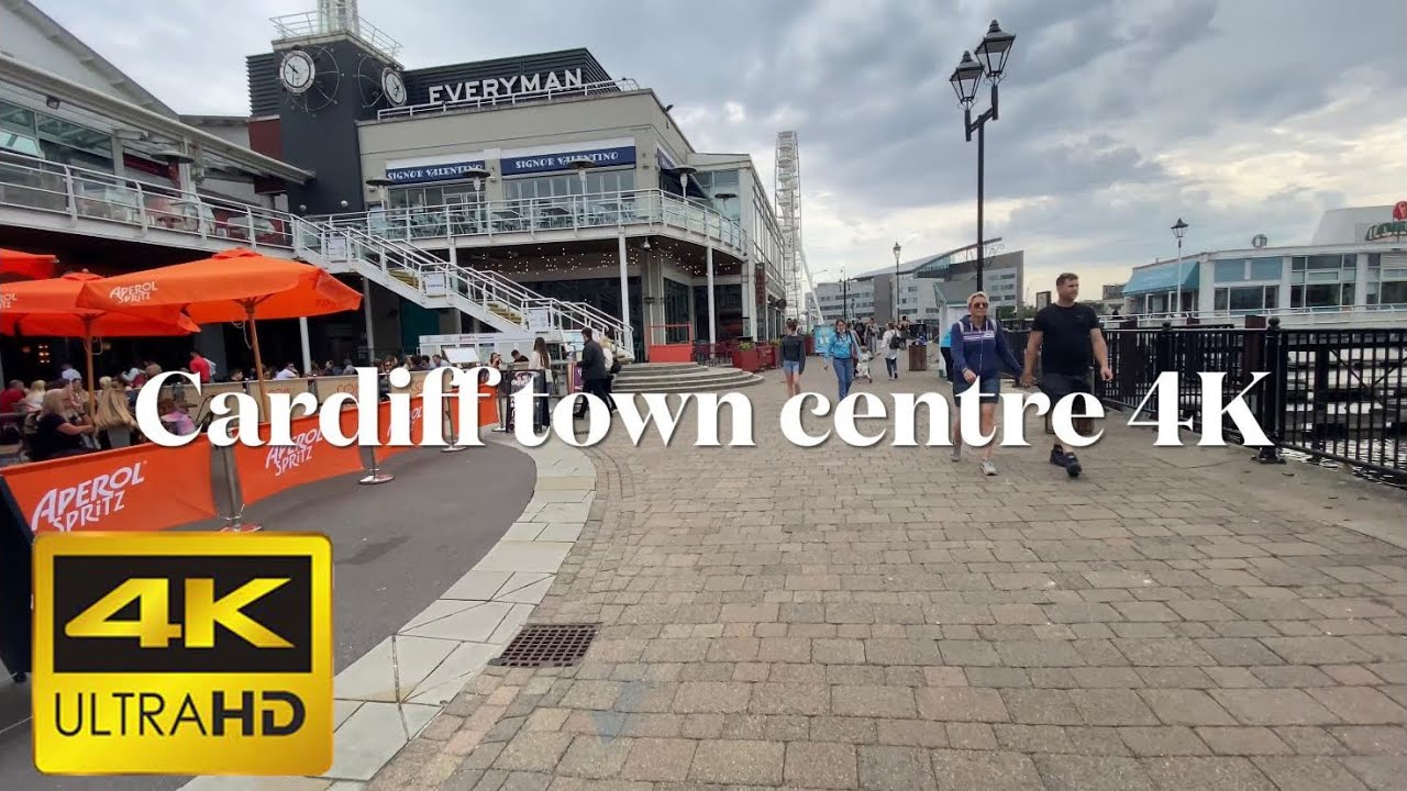 4K Walking tour in Cardiff South Wales | PRO Camera | UK 🇬🇧