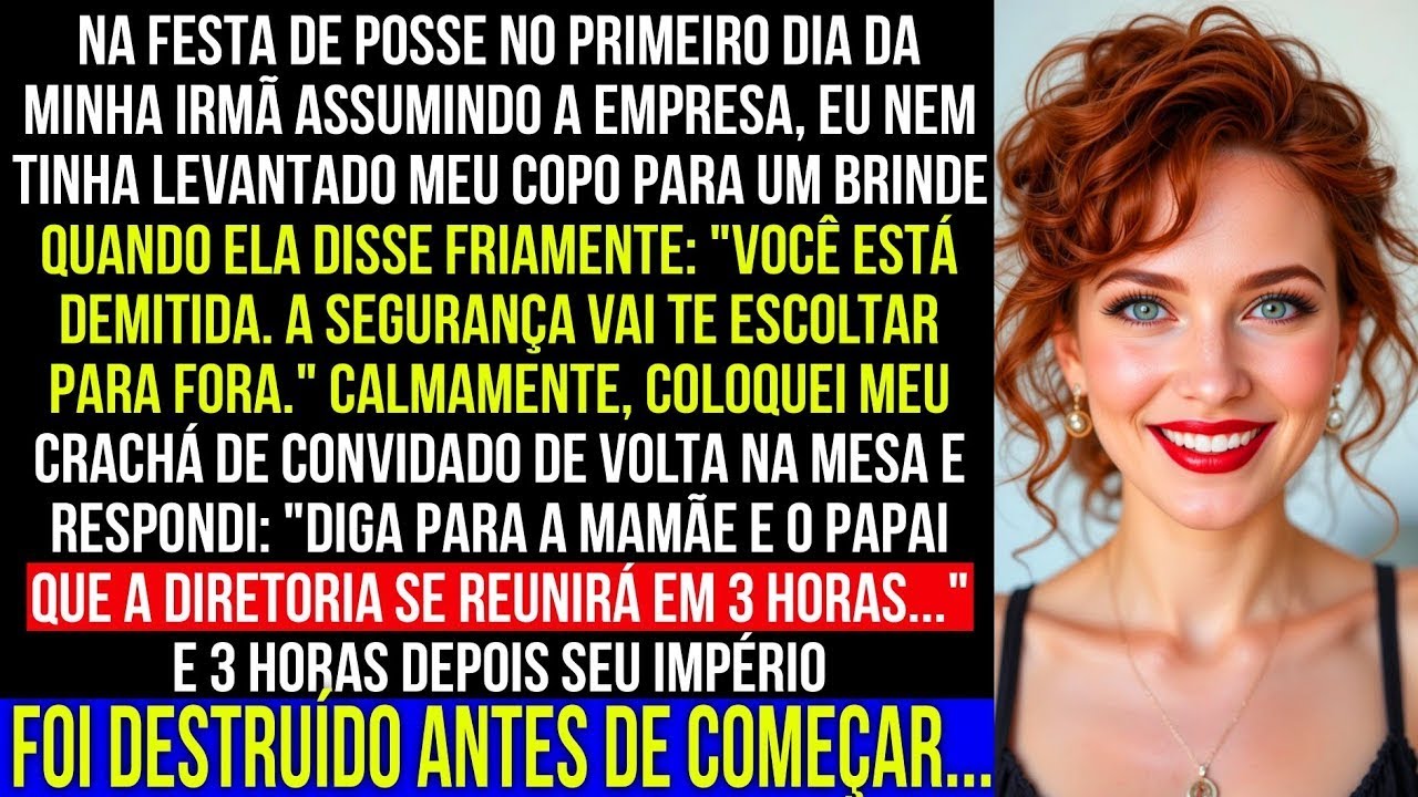 Na festa de posse, no seu primeiro dia, ela disse   Você está demitido   Três horas depois…