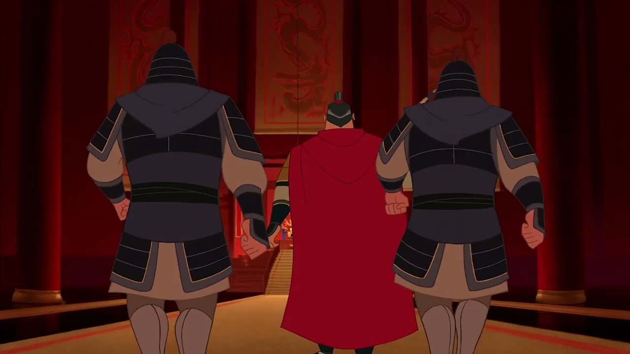 Mulan (1998)(HD-4K) - Shan Yu  invade China & Emperor declares a conscription notice #001