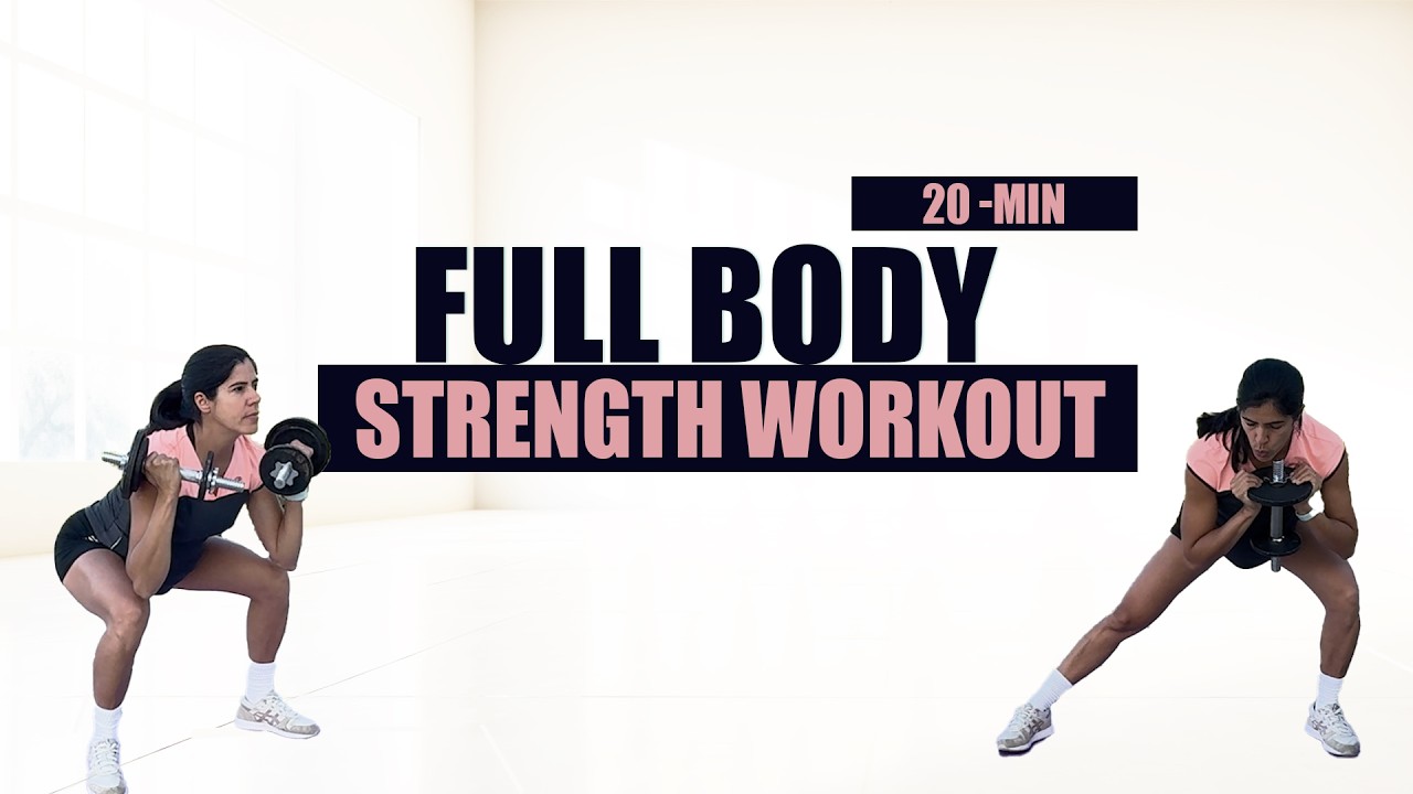 Full-Body Strength Workout at Home with Dumbbells