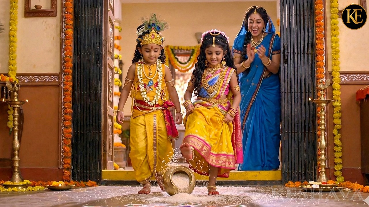 मैया हुई खुश जब बाल कान्हा ने राधा को अपने घर करवाया गृह प्रवेश || YMKN || Shree Krishan leela