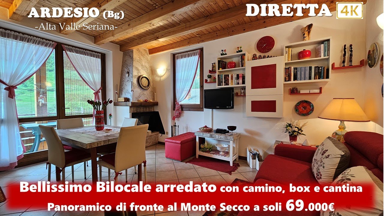 NON PIU' DISPONIBILE: ALTA VALLE SERIANA - ARDESIO (BG), splendido Bilocale arredato con camino