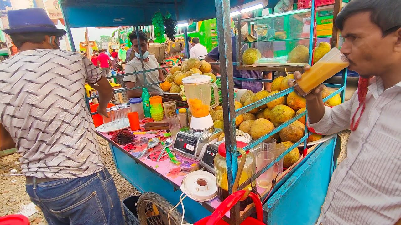 Unique And Healthy Fresh Wood Apple Juice Beler Shorbot | Bangladeshi Street Food | Mr Food Lover
