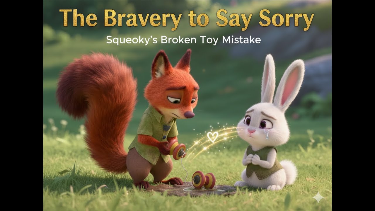 The Bravery to Say Sorry: Squeaky’s Broken Toy Mistake | A Heartwarming Story of Friendship 🐿️