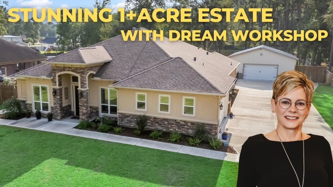 Stunning 1 Acre Estate in Porter Texas with HUGE WORKSHOP | 22916 Rio Grande Drive Porter TX