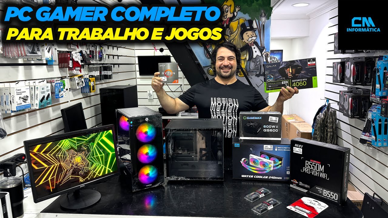 PC GAMER RYZEN 7 5700X C/ RTX 4060 - CM INFORMÁTICA SANTA EFIGÊNIA