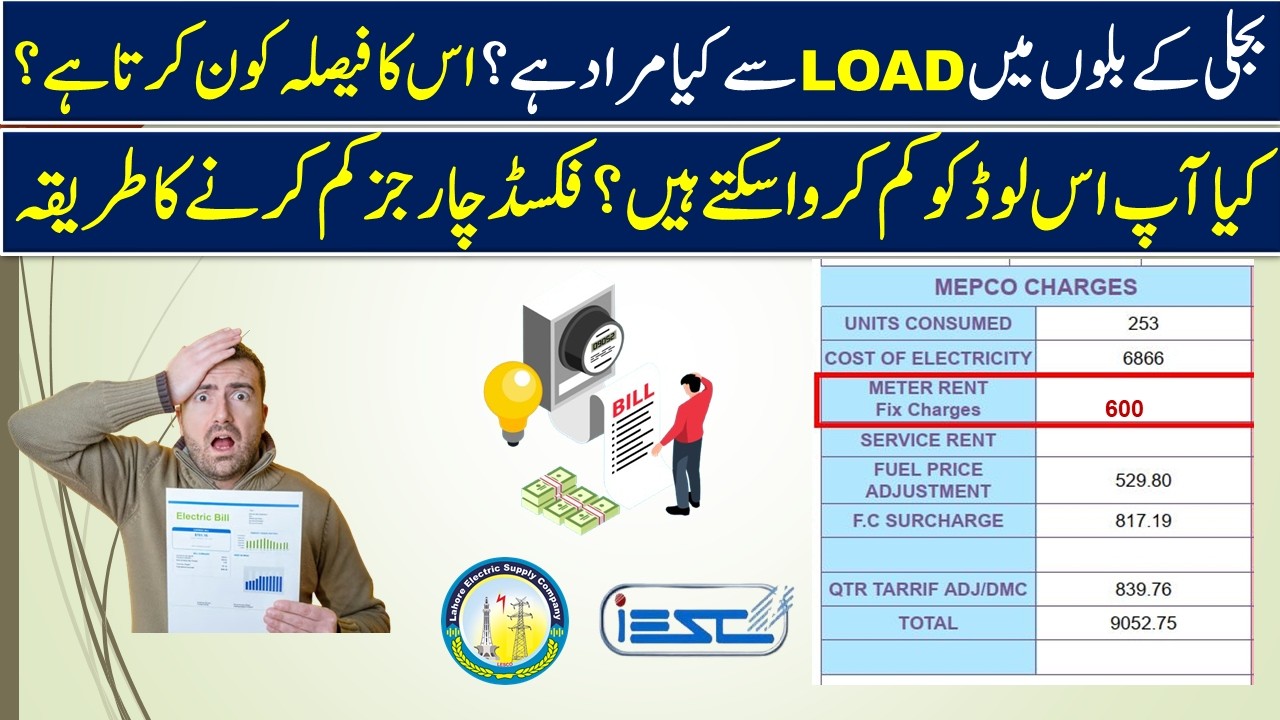 57. Load in Electricity Bill|Life Line Consumers| How Can you Reduce Fixed Charges|Utility Bills