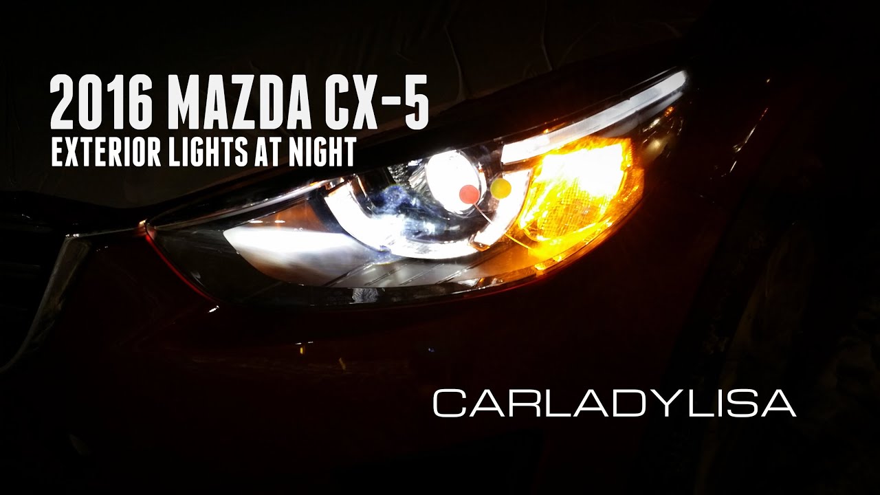 2016 MAZDA CX-5 | EXTERIOR LIGHTS at NIGHT