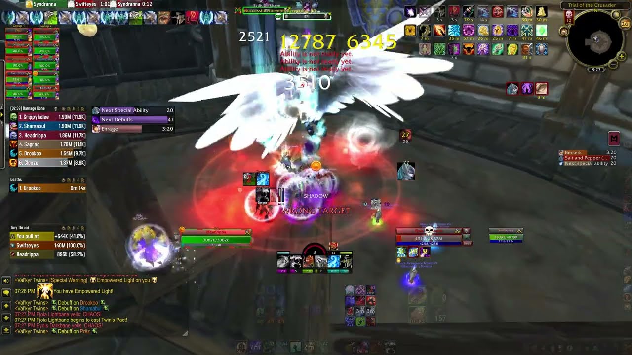 WotLK- ToGC 10 - Heroic - 50/50 - Blood DK Tank and Frost DPS OS - 1 shot all bosses.