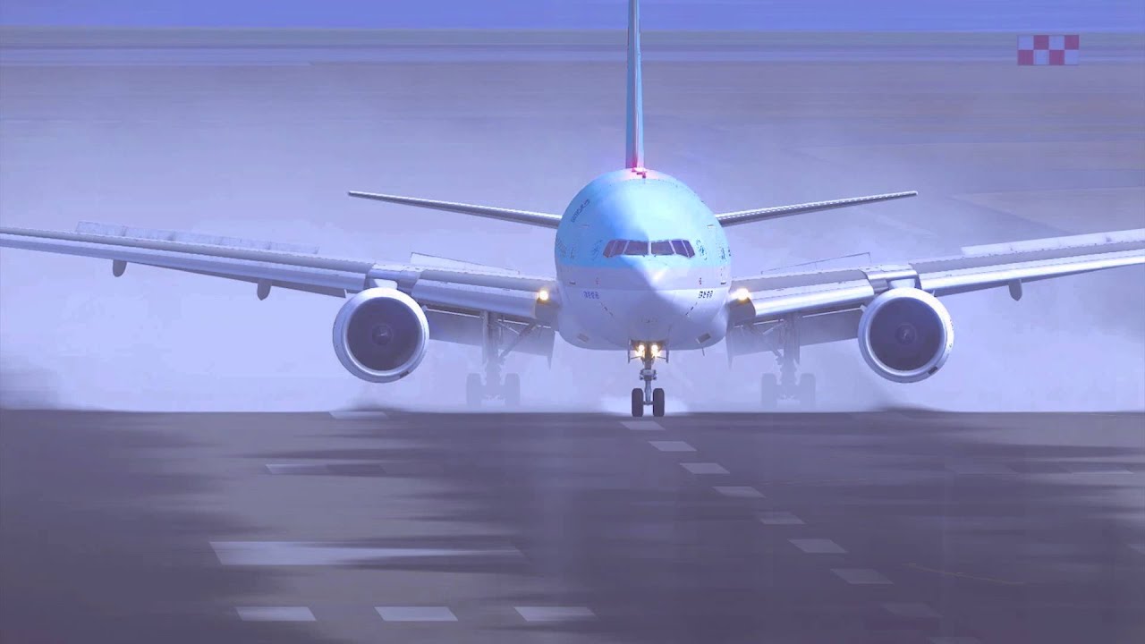 FSX  B777-2B5/ER Korean Air Realistic Landing & TakeOff at Paris - Charles de Gaulle