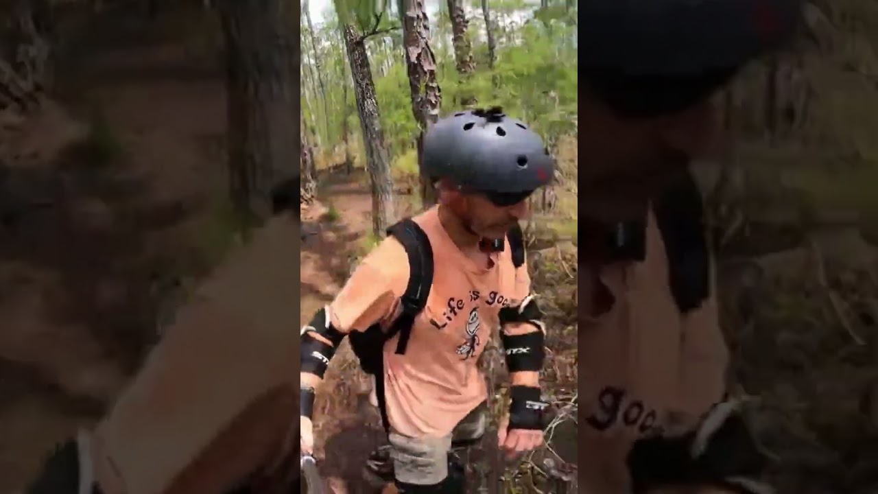 Falling off electric unicycle on a trail #s18 #fall #fail