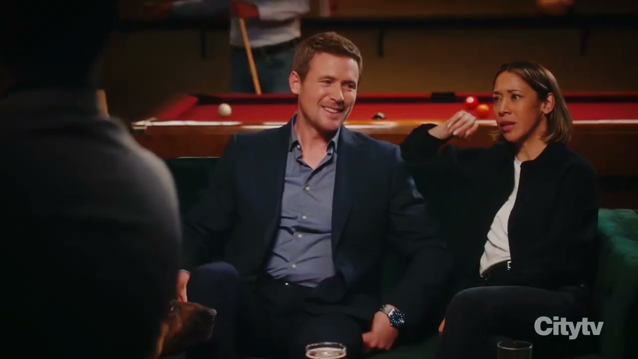 The gang having a drink after solving another case