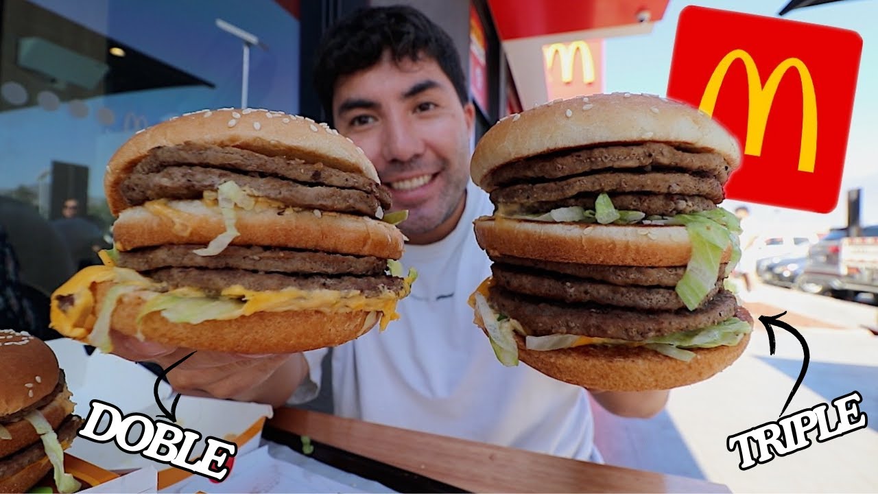 Probando las nuevas DOBLE y TRIPLE BIG MAC en CHILE