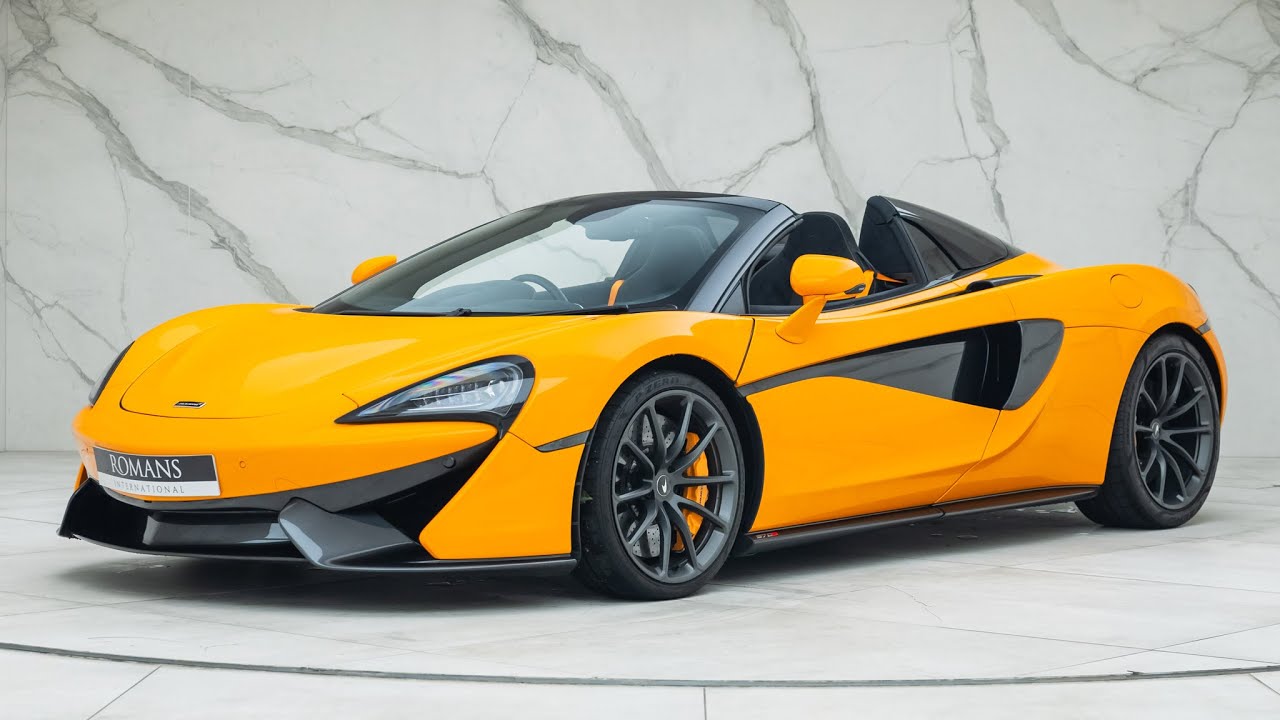 2019 McLaren 570S Spider - McLaren Orange - Walkaround & Interior & Revs | Romans International
