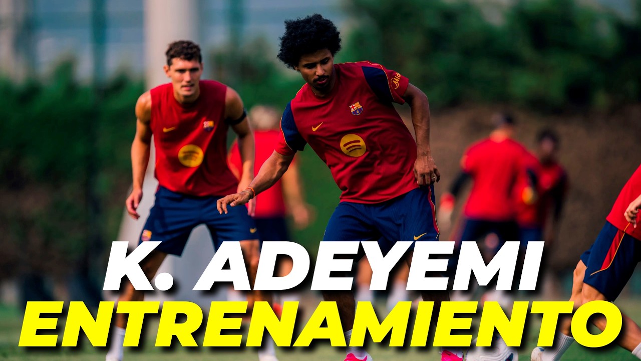 ADEYEMI ya viste de azulgrana: as&iacute; ha sido su PRIMER ENTRENAMIENTO con el Bar&ccedil;a DESDE DENTRO