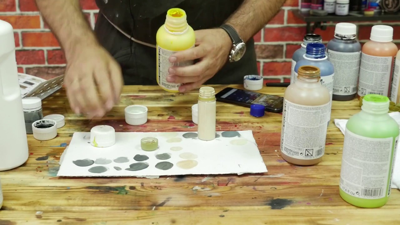 КАК КОЛЕРОВАТЬ КРАСКИ ДЛЯ КОЖИ ?