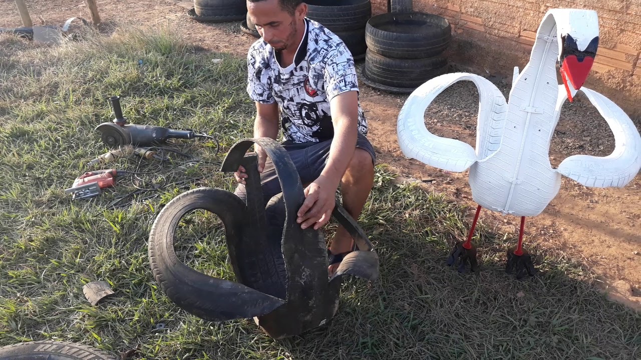Ensinando A Fazer Cisne De Pneu