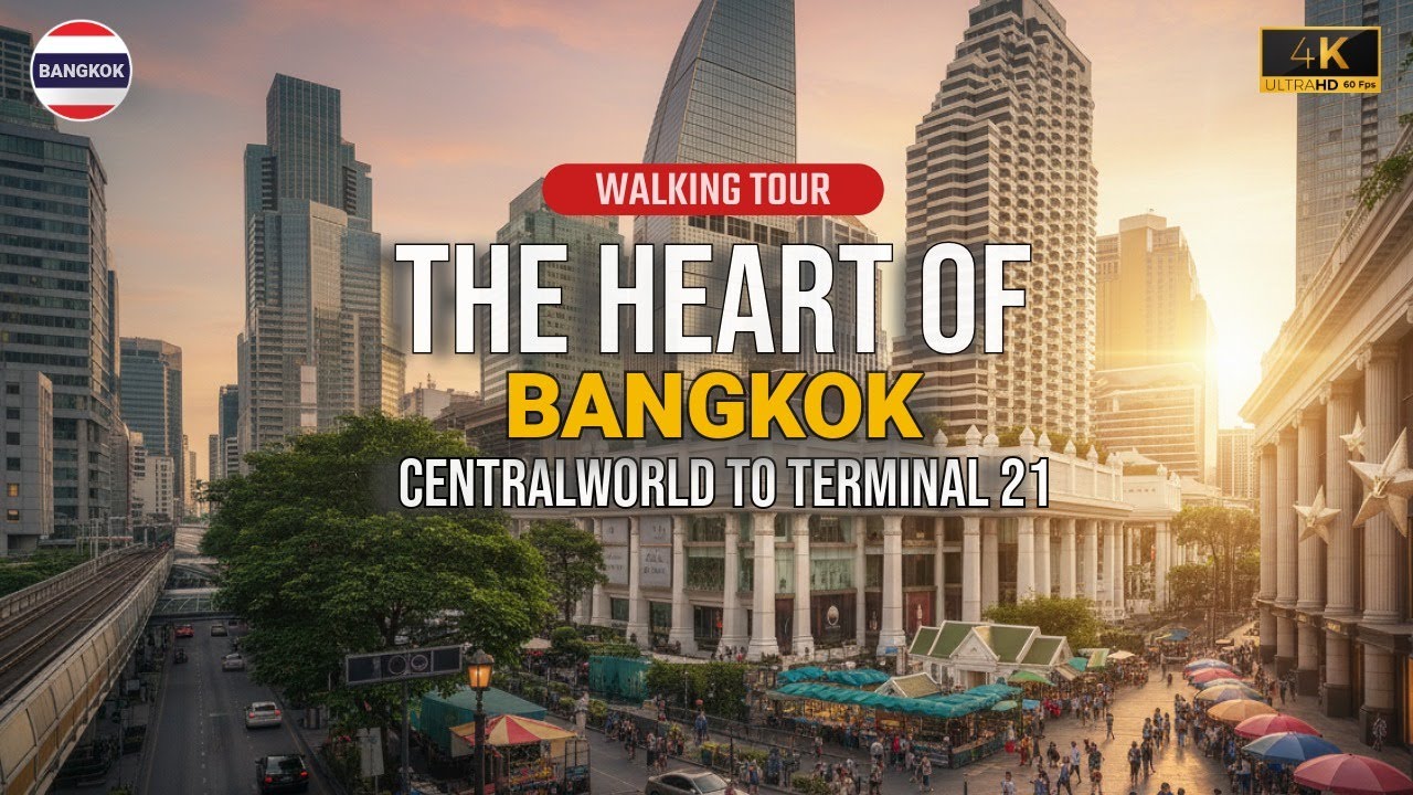 Central Bangkok Walking Tour | From CentralWorld to Nana & Terminal 21 (4K Night Vibes)