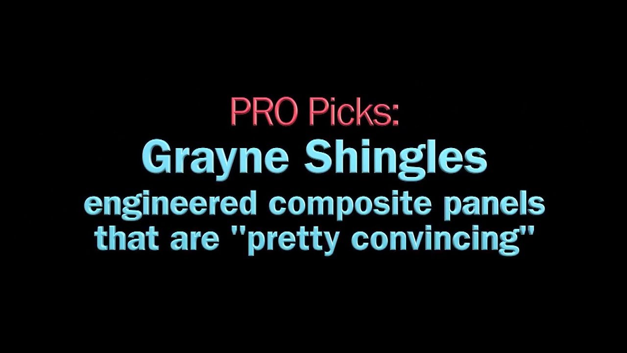 PRO Picks: Grayne Shingles