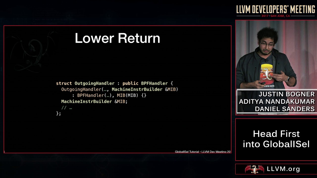 Встреча разработчиков LLVM, 2017 г.: Дж. Богнер, А. Нандакумар и Д. Сандерс, «Учебное пособие: Gl...