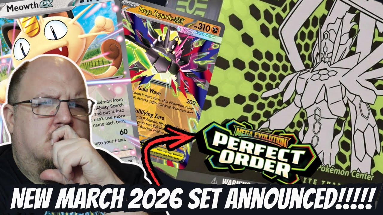 Pokemon announces "new, new" set Perfect Order coming March 2026!!! NEW MEGAS! NEW NEWS!