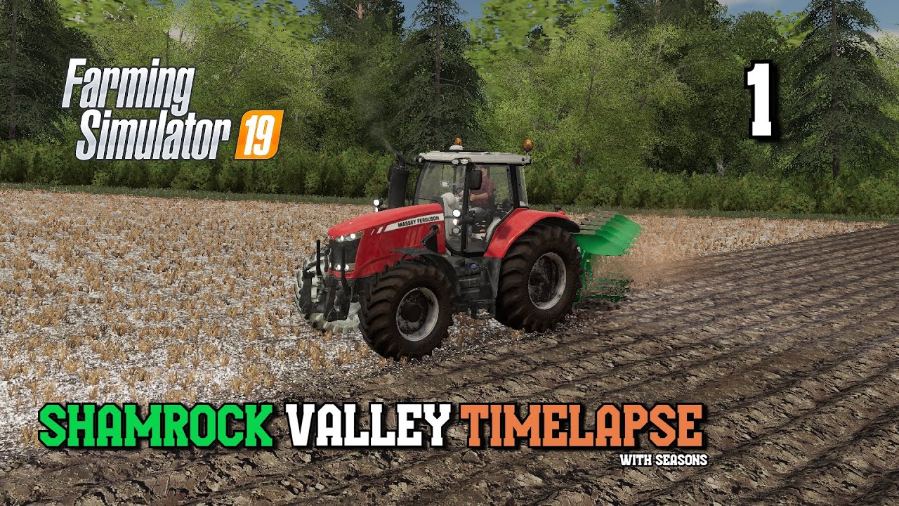 Shamrock Valley Timelapse EP1 Farming Simulator 19 Lime, Ploughing & Fertilising
