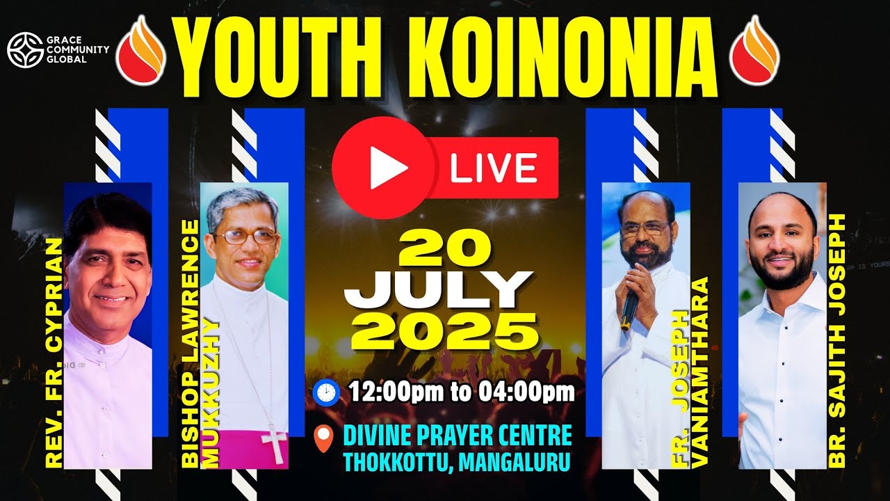 SUNDAY LIVE |  YOUTH KOINONIA| DIVINE PRAYER CENTRE  | BR. SAJITH JOSEPH | 20 JULY 2025