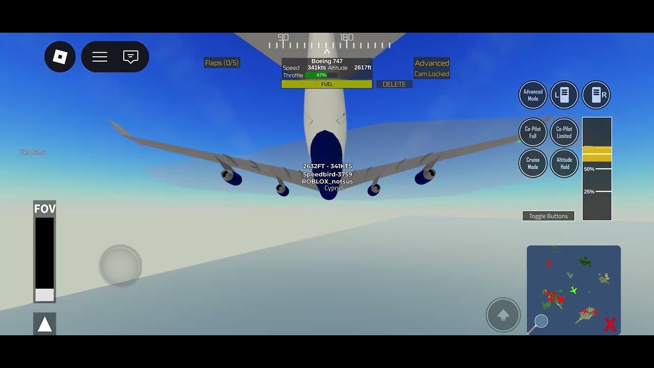 Flying a 747 from Tokyo, Orenji to Larnaca, Cyprus