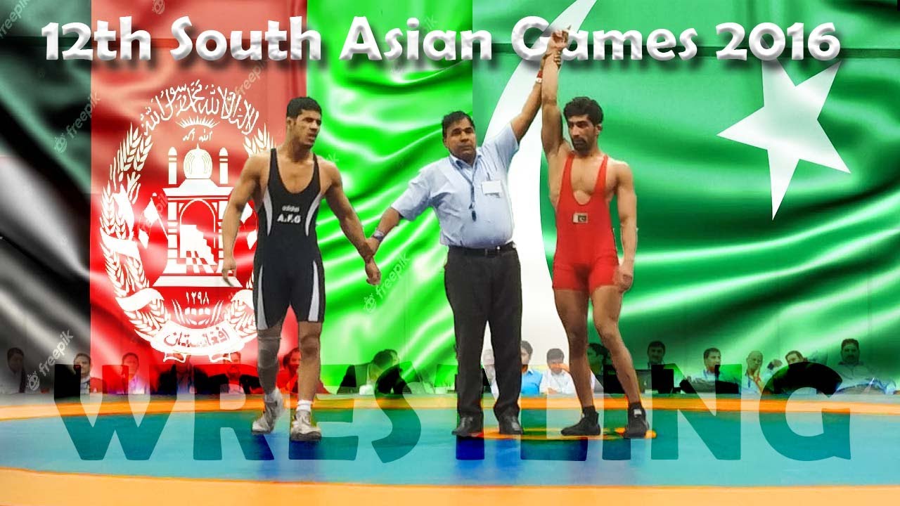 Muhammad Asad Butt (PAK) vs Afghanistan - 74kg Freestyle Wrestling - 12th South Asian Games 2016