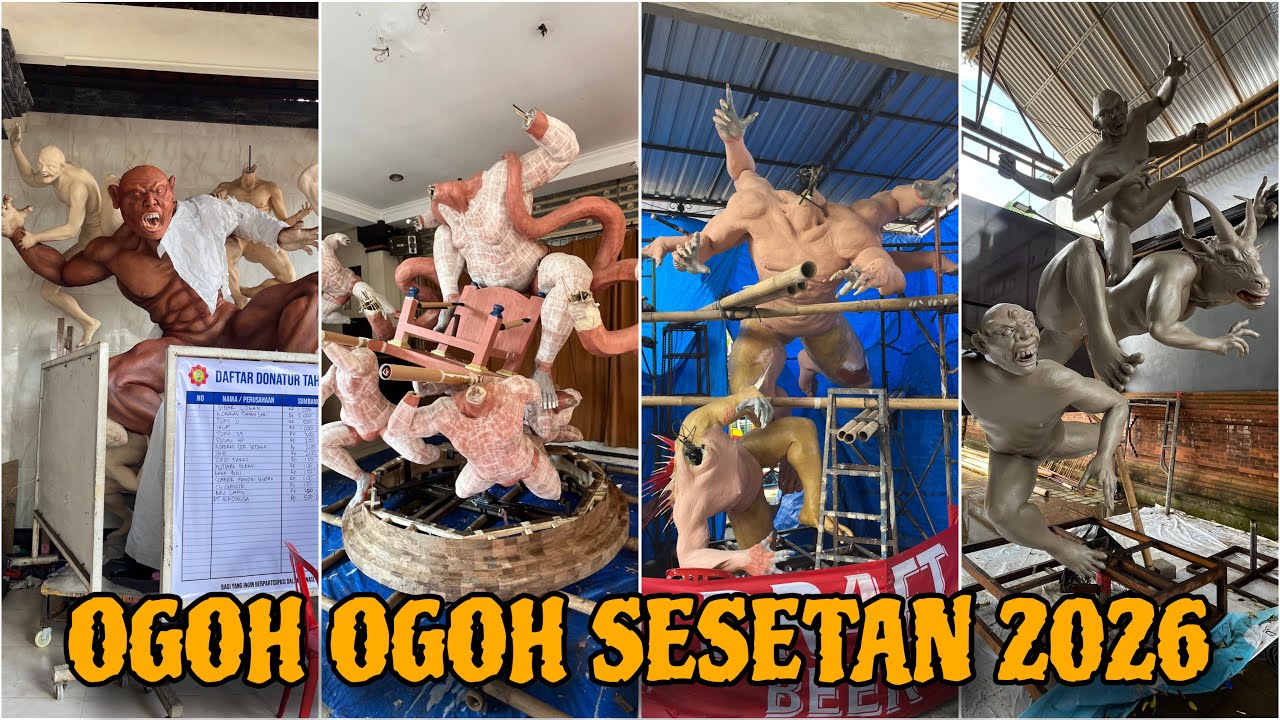 Keliling melihat ogoh ogoh sesetan 2026🔥🔥🔥 sudah hampir jadi semua kejar tayang penilaian🔥🔥🔥