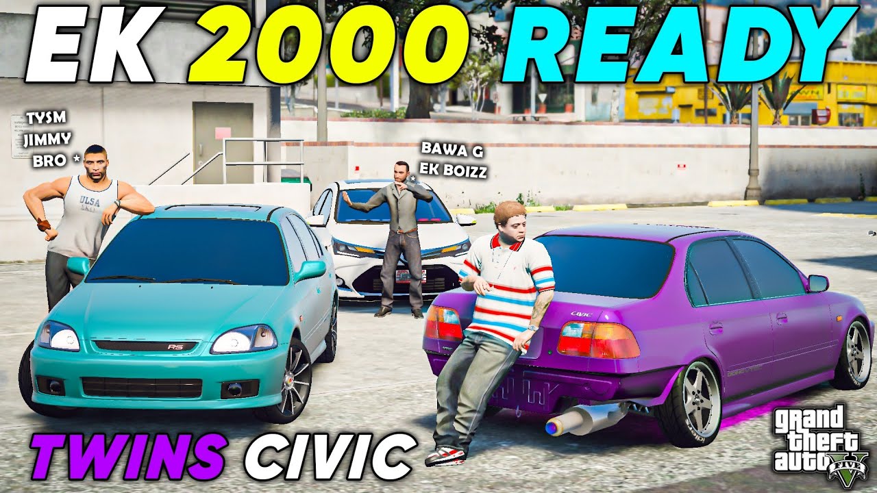 JIMMY AND FAZI MODIFIED TWINS EK 2000 | GTA 5 | Real Life Mods #378 | URDU |