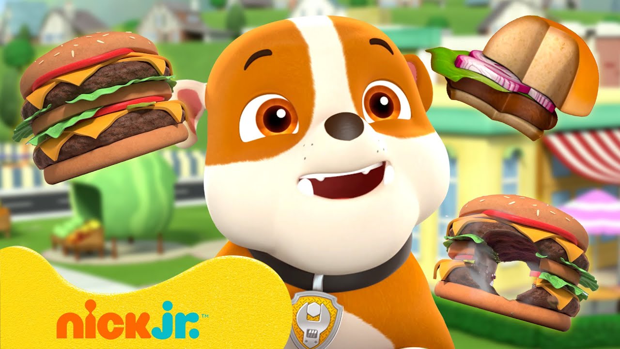 PAW Patrol Yummy Hamburger Adventures & Rescues! 🍔 w/ Rubble | 10 Minutes | Nick Jr.