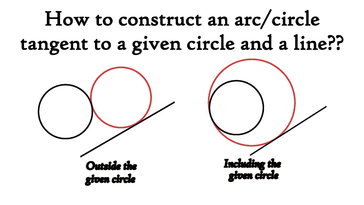 How to construct a common arc tangent to both circle and a line?