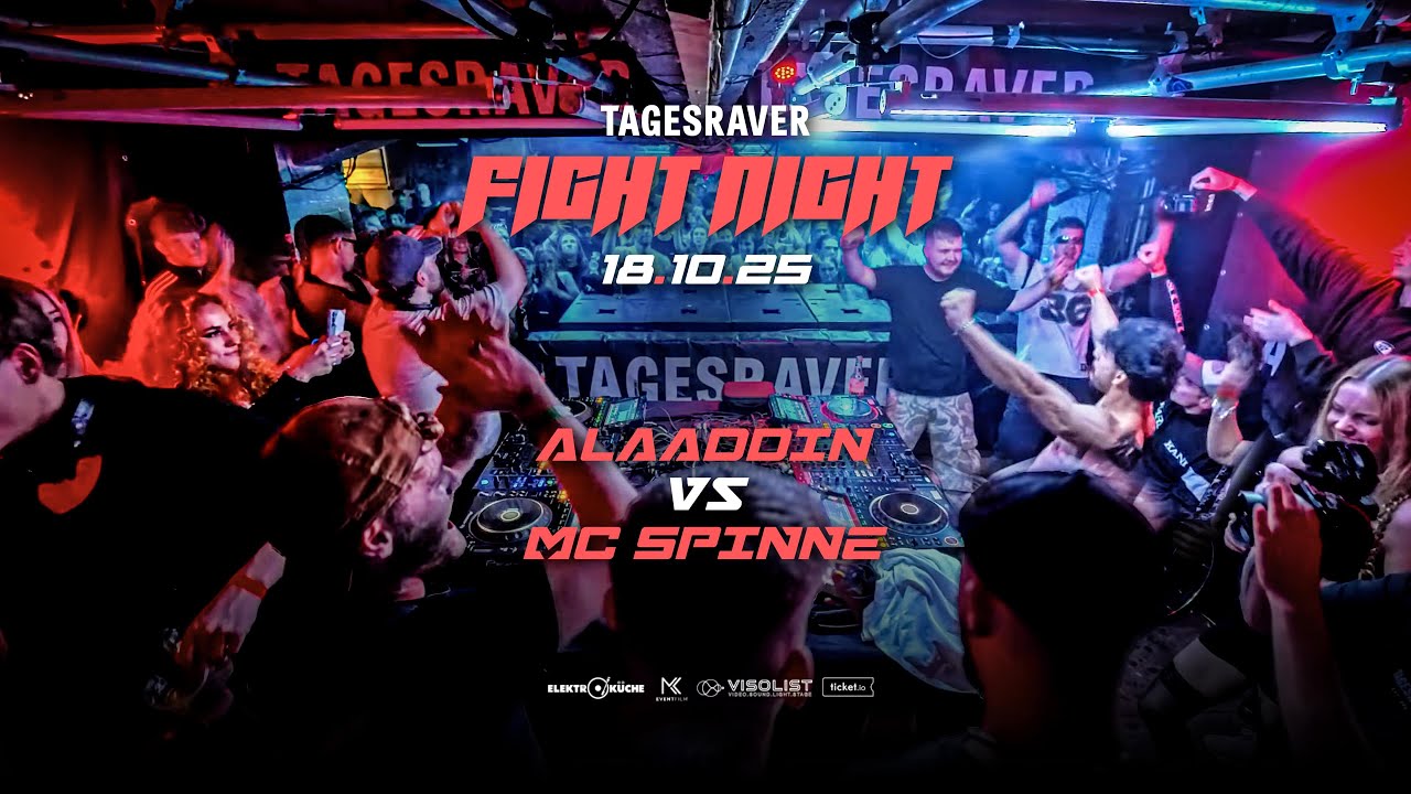 ALAADDIN ⚡VS⚡ MC SPINNE @ TAGESRAVER 💥 FIGHT NIGHT 💥 ELEKTROKÜCHE [ HARDTECHNO ] 💥 18.10.25
