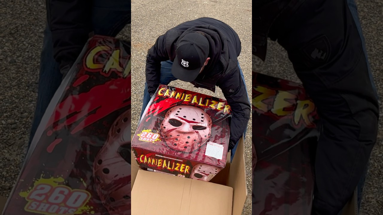260s HUGE RIPPER OF A FIREWORK CAKE &ldquo; The Cannibalizer &ldquo; #Shorts #Fireworks