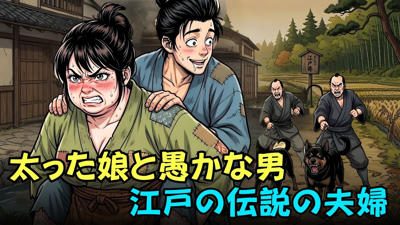 太った娘と“愚か者”と呼ばれた若者が悪徳地主から逃げ出した――江戸時代、伝説の夫婦となるまでの実話のような物語| 日本昔話・身分逆転