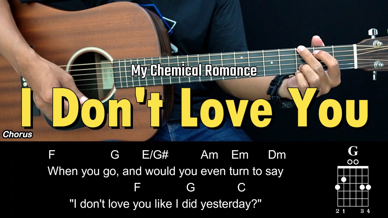 I Don't Love You - My Chemical Romance | EASY Guitar Tutorial with Chords - Guitar Lessons