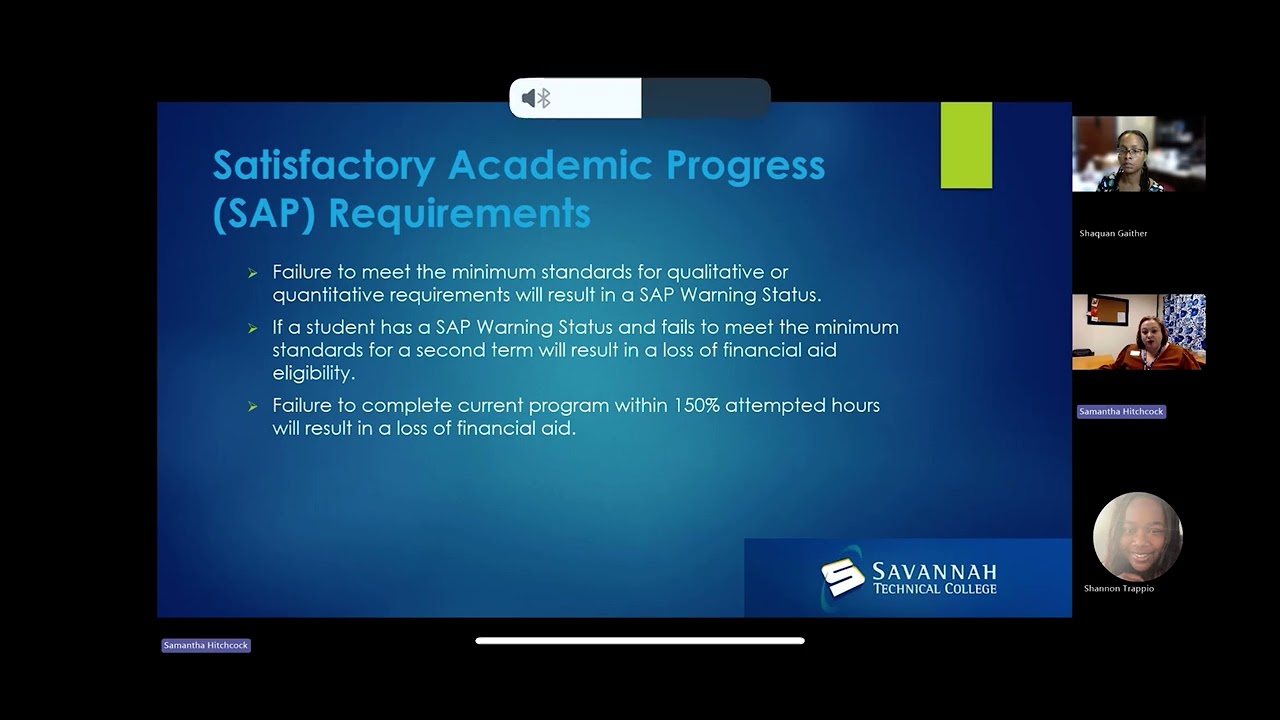 Financial Aid and Satisfactory Academic Progress (SAP) Webinar